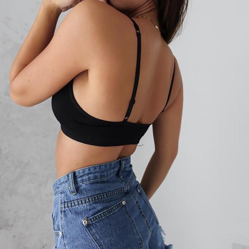 Elegantní bavlněná podprsenka Sexy spodní prádlo Pohodlné spodní prádlo bez drátů Ženy Letní podprsenky Bezešvé Bralette Crop Top Pevné podprsenky