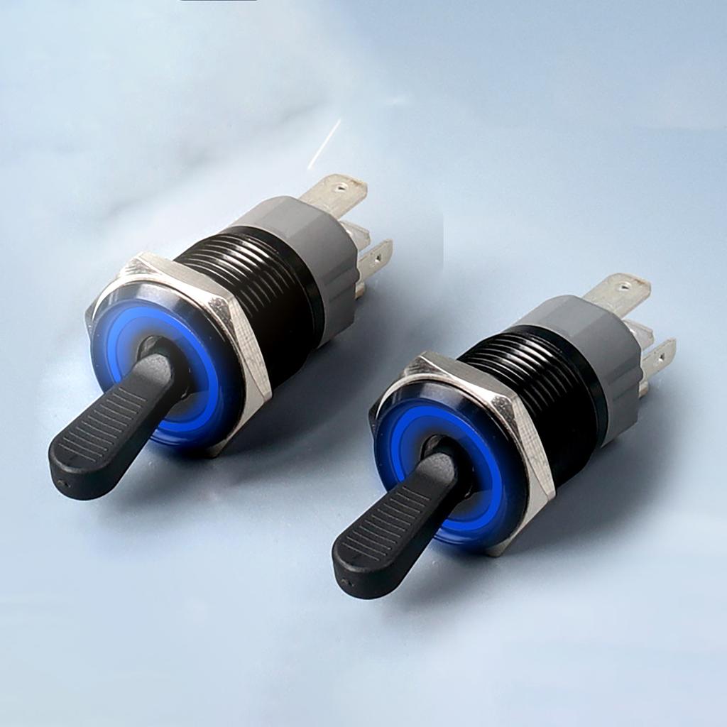 Sturdy Oxidized Metal Toggle Switches With Three Positions and Builts In LED Light Display for Easy Controlled