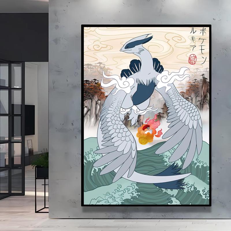 Poster and Painting  Mewtwo Charizard Christmas Gifts Home Room Picture Wall Art Classic Spray Printing Canvas Painting