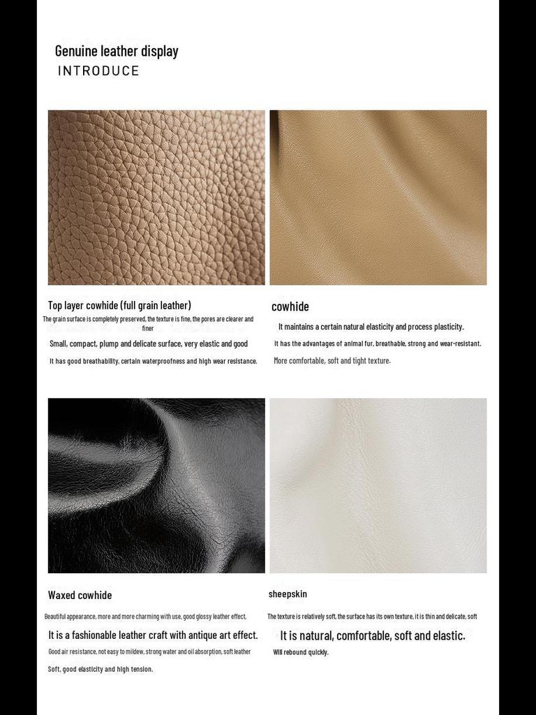 Genuine Leather Ultra-Thin Multi-Card Zipper Wallet - Minimalist Cowhide Card Holder