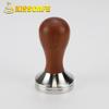 51MM 53MM 58MM Coffee Tamper Powder Hammer 304 Stainless Steel Base Solid Wood Red Handle For Coffee Accessories Barista Tool