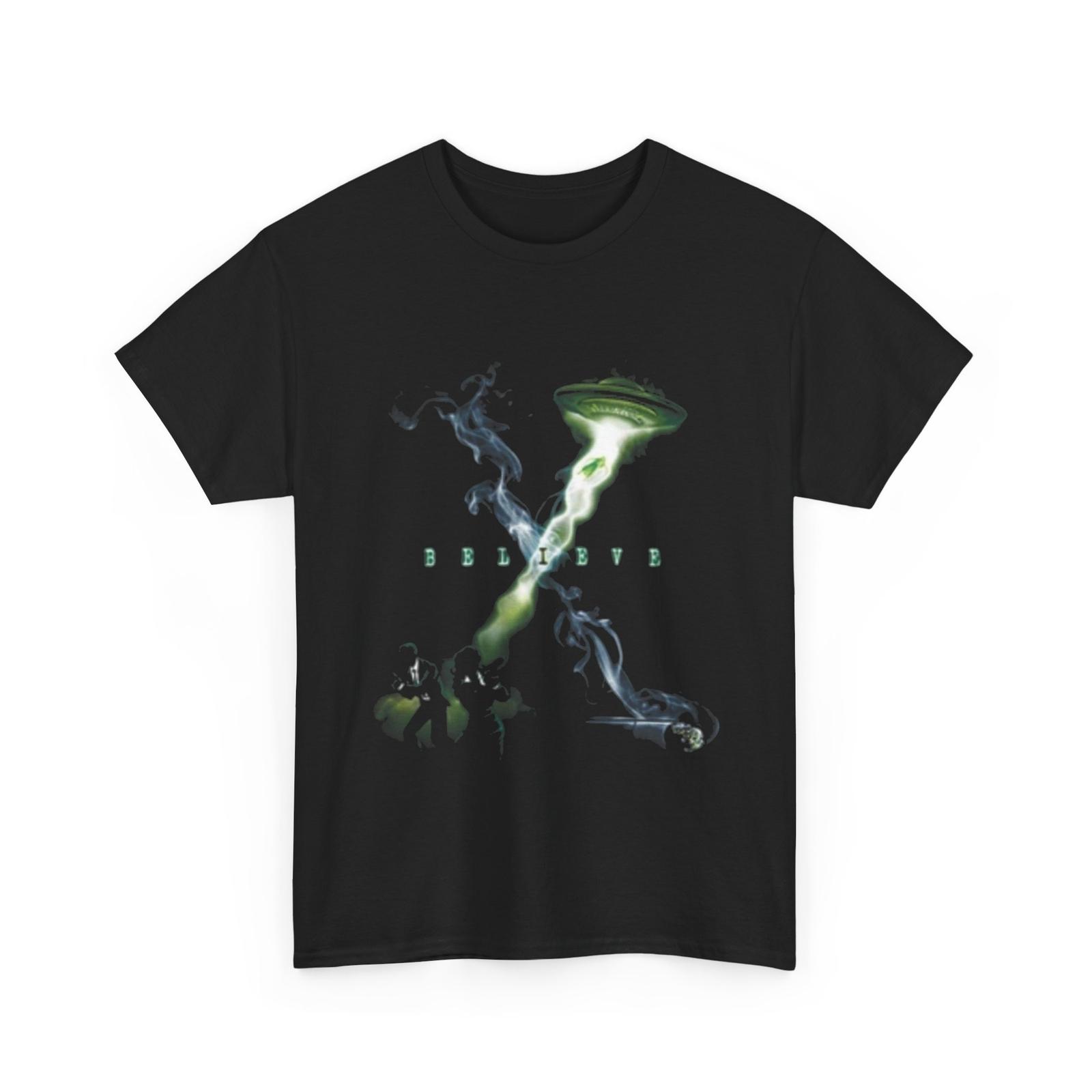 XFiles Believe T-shirt Alien Conspiracy Theory Shirt UFO Fan Gift XXXXL