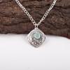 Aqua Chalcedon Handgefertigter Edelsteinschmuck, 925 Sterling Silber Anhänger Unikat Design Schmuck, Für Frauen