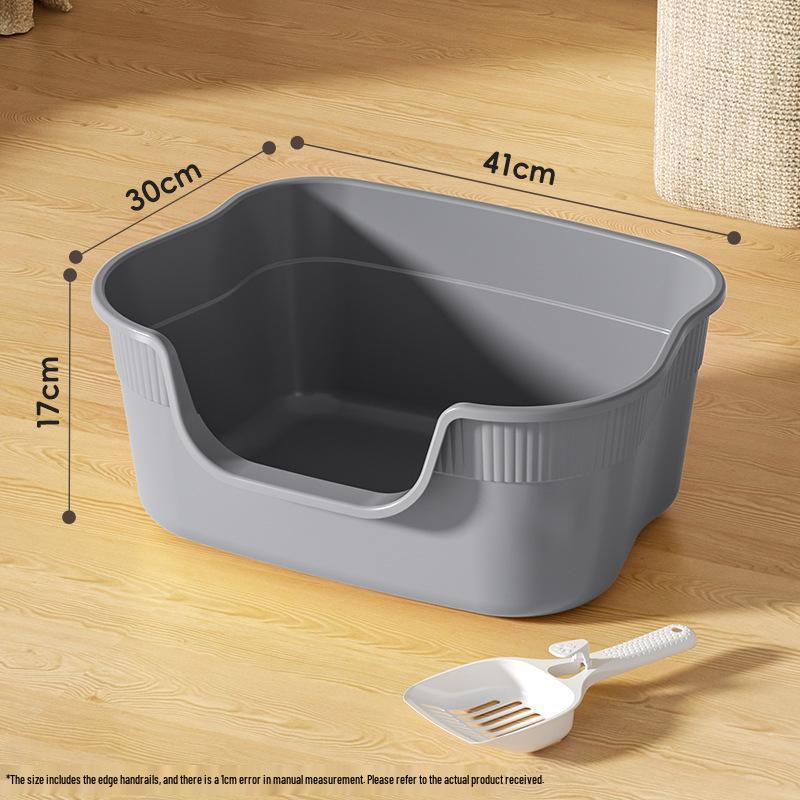 Jednodílná polouzavřená kočičí toaleta s vysokými okraji