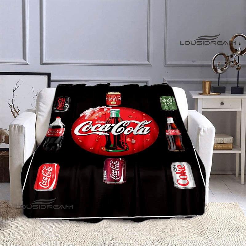Coke logo printing blanket art decorations children's warm blankets flannel soft and comfortable blankets home travel blankets