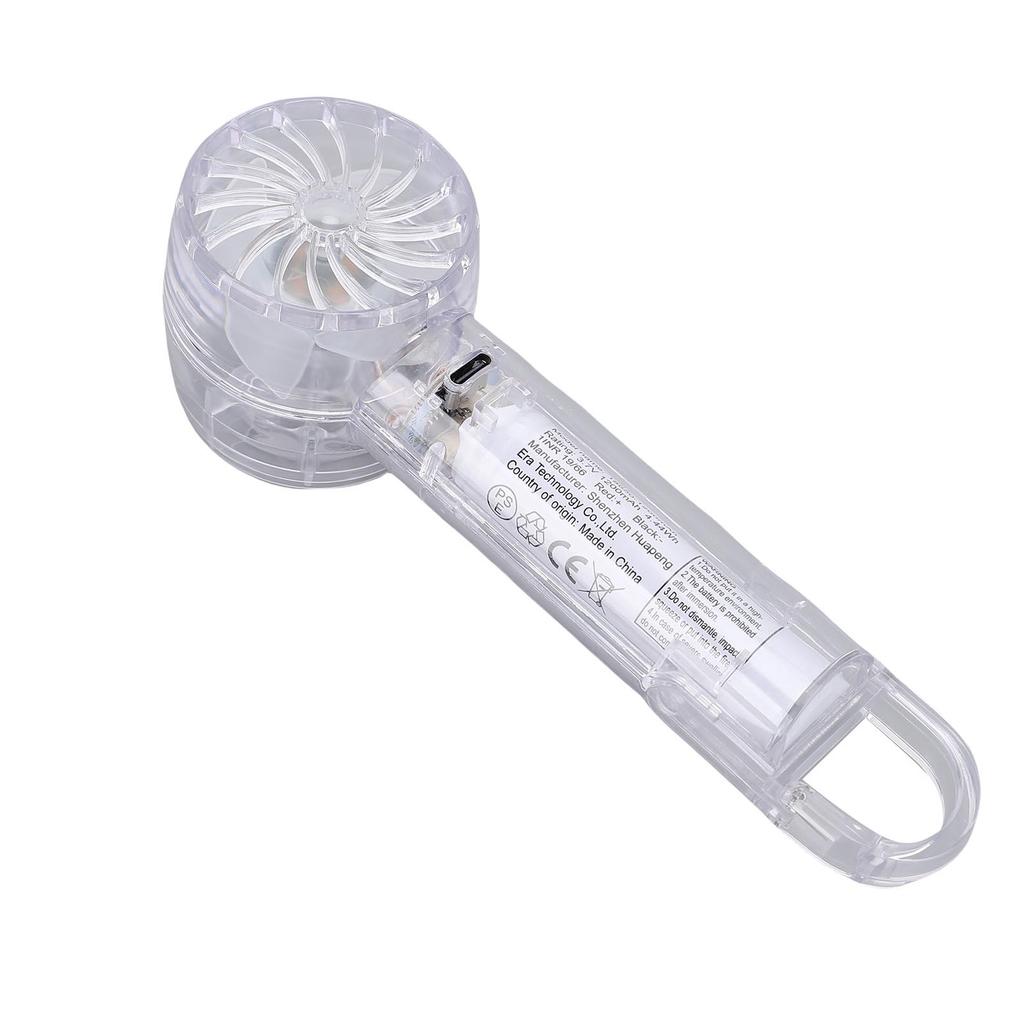 Handheld   Fan 3 Gear Speeds and Cooling Mode USB Ice Compress Transparent Outdoor Handheld Fan for Travel