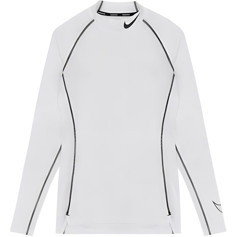 

Nike Логотип с принтом, однотонный спортивный тренировочный облегающий топ с длинным рукавом для фитнеса, мужские топы белого цвета DD1987-100 L