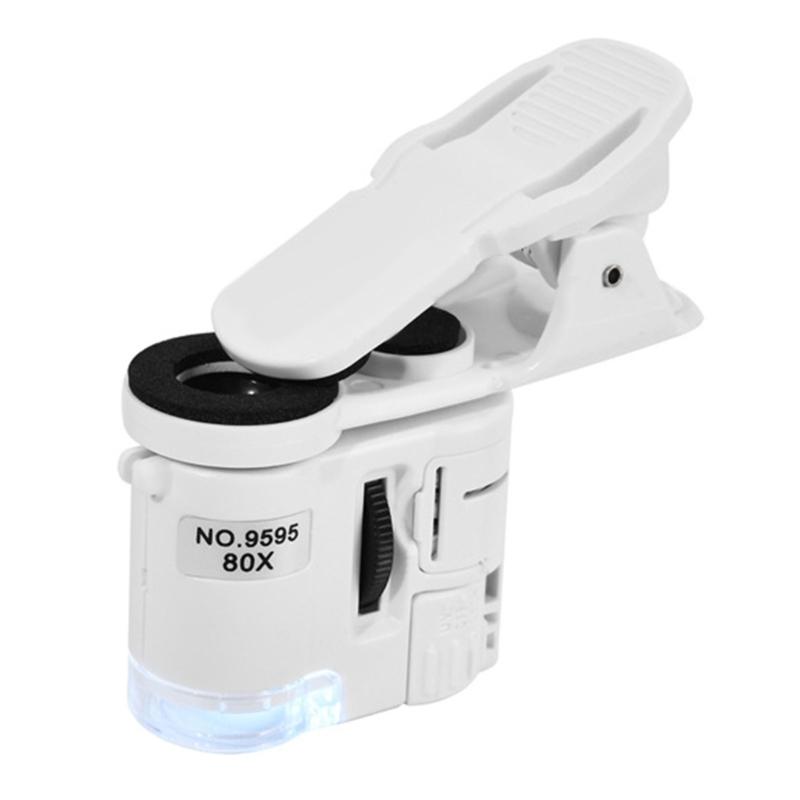 Counterfeits Detection Magnifying Glass 80X 100X Zoom Handheld Microscope For Banknotes Stamps Inspection Identification