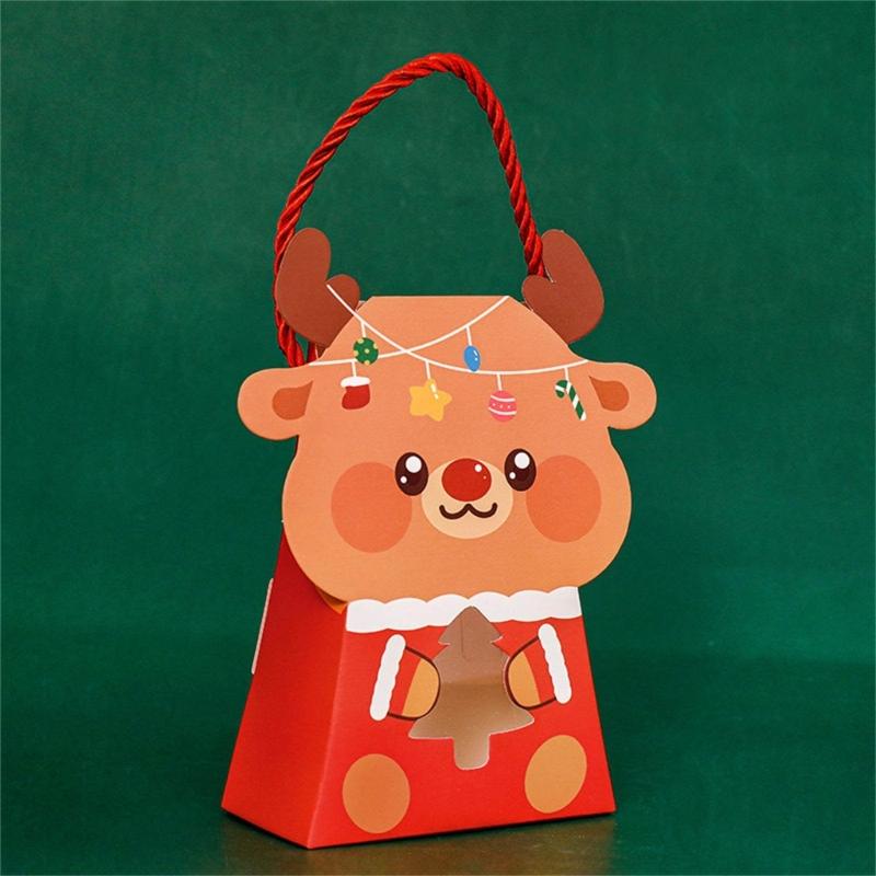 Festive Christmas Gift Boxes 10pcs Chocolate Candy Packaging Bags for Home Decor
