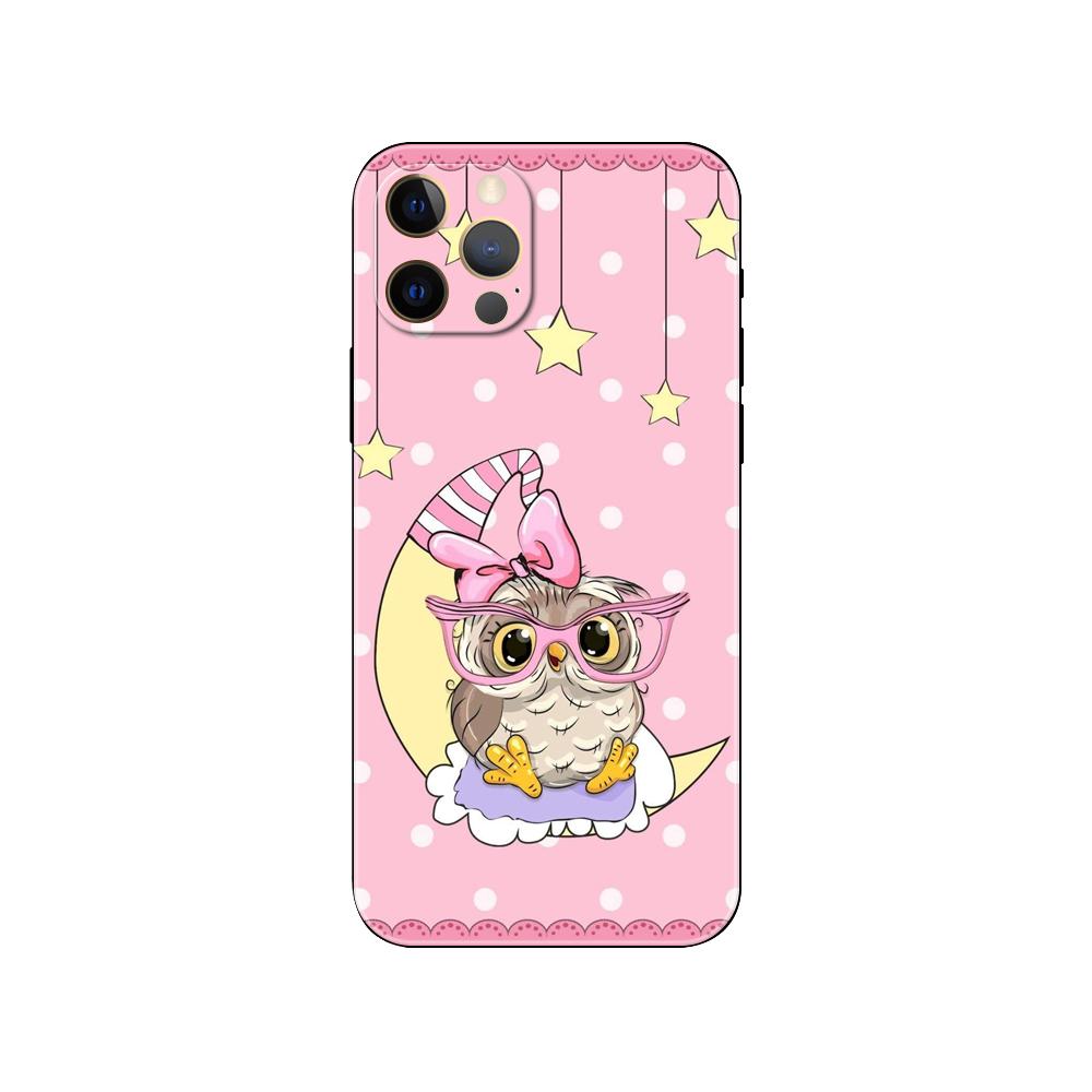 Lovely Animal Owl phone case for iphone 5 5s se 6 6s 7 8 plus x 10 XR XS 11 12 13 mini pro MAX black tpu back cover