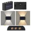 Solar Up Down Double Headed High Brightness Wall Light Outdoor Waterproof Garden Fence Door Sign Decorative Wall Washer Lighting