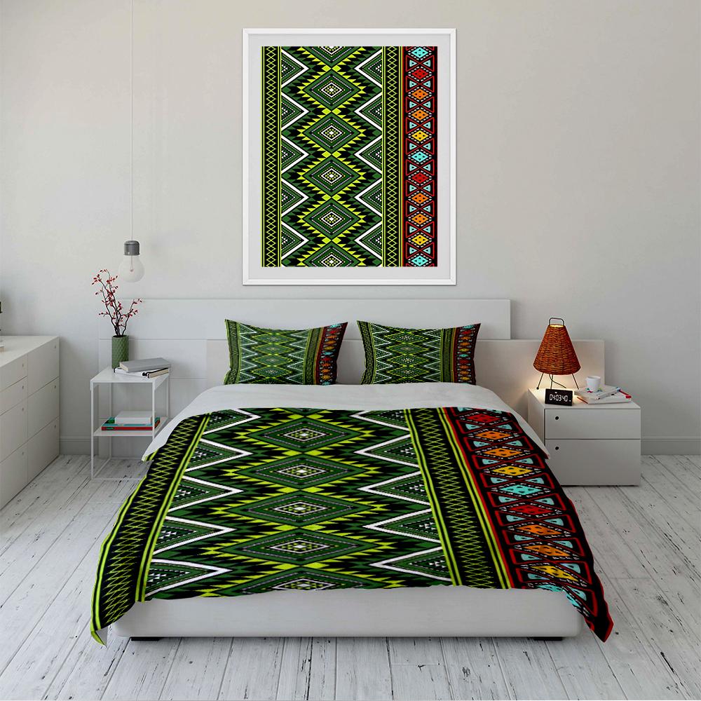 Geometric Tribal Pattern Bedding Set Bedding set (1 duvet cover, 2 pillowcases, duvet not included)