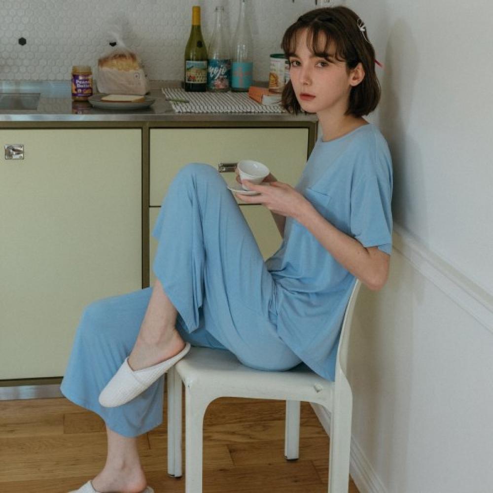 Frenchiel Micromodal Merry Lounge Set Light Blue  Fwew074s S