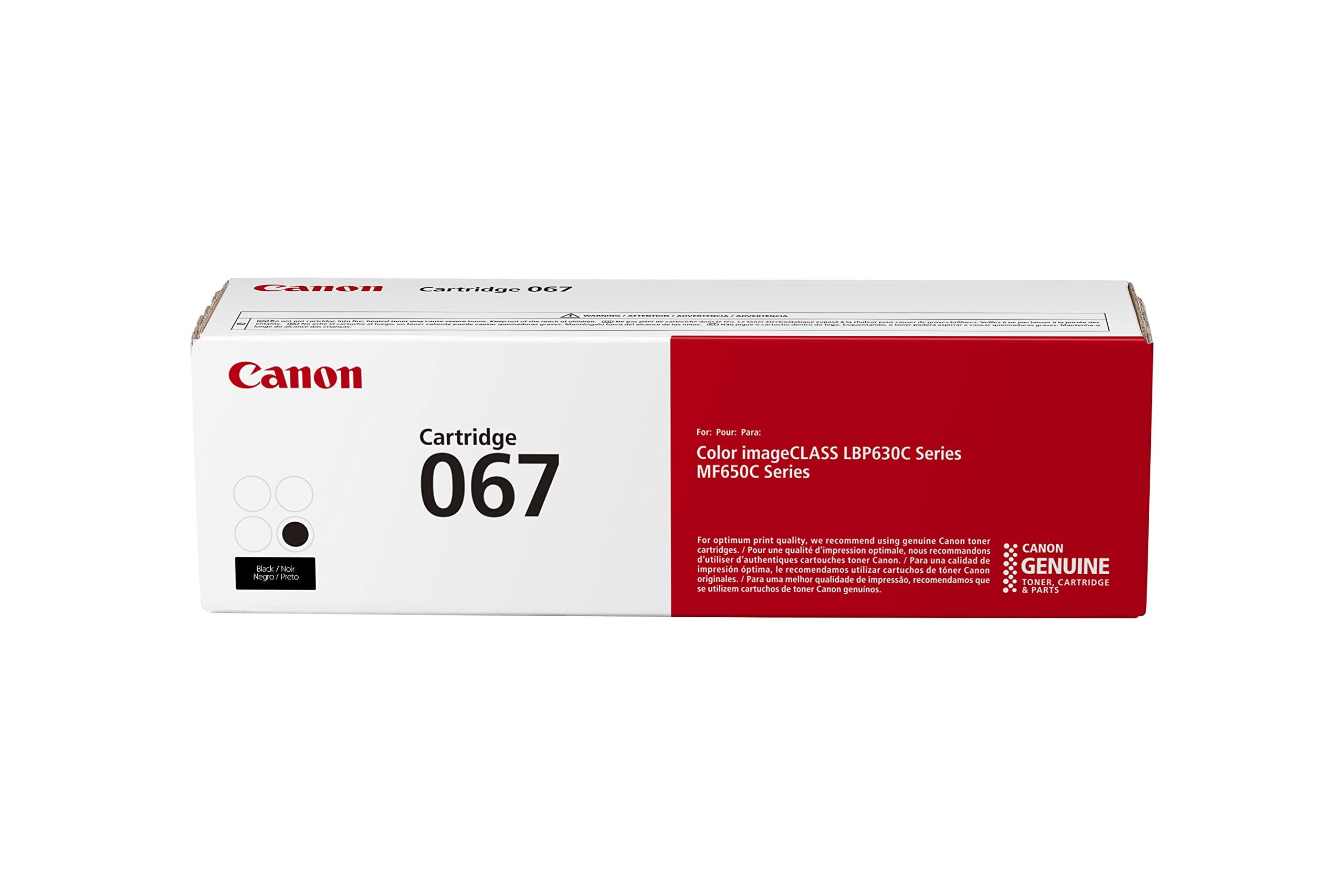 

Genuine Canon 067 Black Toner Cartridge Compatible with LBP633Cdw, LBP632Cdw, MF652Cdw, MF653Cdw, MF654Cdw, and MF656Cdw.