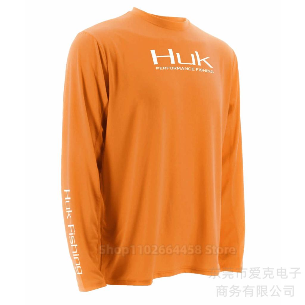 HUK fishing suit sun protection summer outdoor sports long-sleeved Uv protective fishing shirt quick drying top men