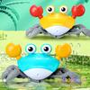 Electric Crawling Crab Baby Toy Induction Escape Crab With Light-up Music Speed Control Infant Tummy Time Educational Moving Toy