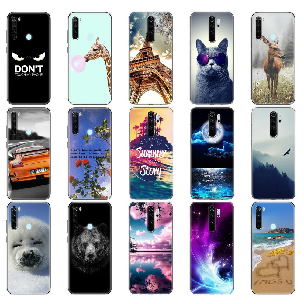 Pre xiaomi Redmi Note 8T Puzdro Silikónové Maľované Mäkké TPU Pre xiaomi Redmi Note 8 pro Puzdro Fundas Coque Redmi NOTE 8 Puzdro nárazník