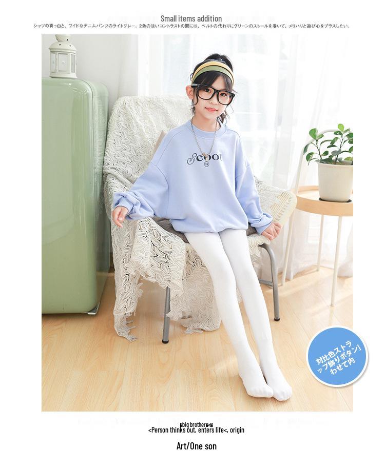 High Elastic Velvet Dragon Claw Wool White Pantyhose and Sanded Leggings for Kids