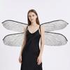 Chic Polyester Dragonfly Wings Transparent Mesh Iridescent Fairy Elf Wings Shimmer Lightweight Costume Wings Halloween