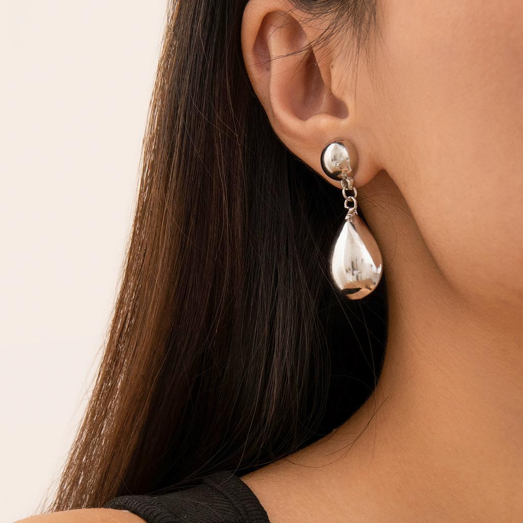 Elegant Water Droplet Pendant Earrings for Women Trendy Charms Large Drop Earrings Female Accessories 2026 Fashion Jewelry Girls
