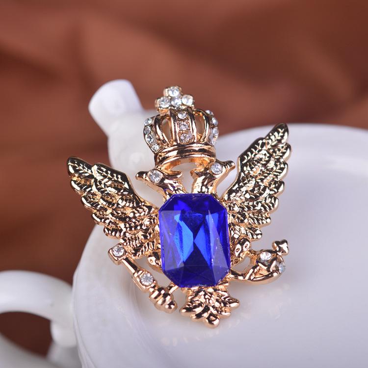 Eagle Pattern Collar Brooch Pin for Men