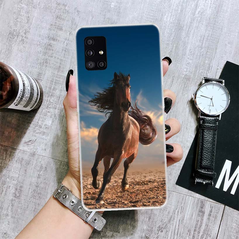 Horse Great Beauty Galloping Phone Case For Samsung Galaxy A14 A15 A13 A12 A54 A55 A53 A52 A04S A24 A25 A23 A22 A34 A35 A33 A32