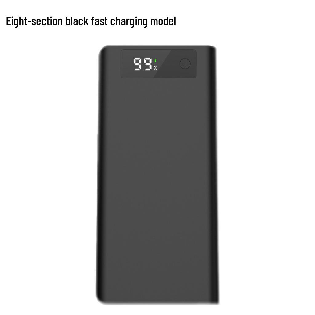 8-Section Detachable DIY Power Bank Kit with Super Fast Charging & Digital Display (18650 Solderless)