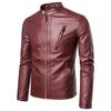 Men's Cross-Border Leather Stand-Up Collar Motorcycle Jacket - European and American Style Spring Outerwear