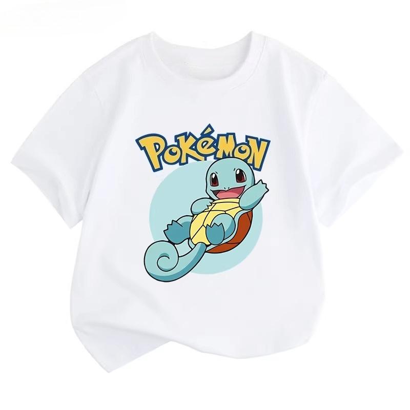 Potdemiel Summer New Squirtle Kids Cotton TShirt Comfortable and Breathable Suitable for Boys and Girls