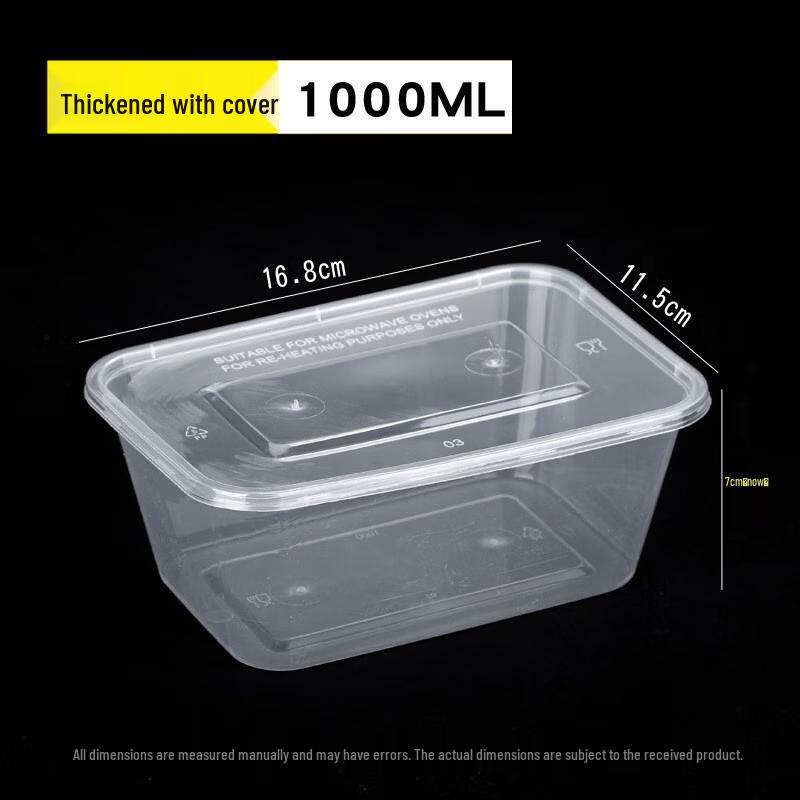 Transparent Rectangular Disposable Food Containers