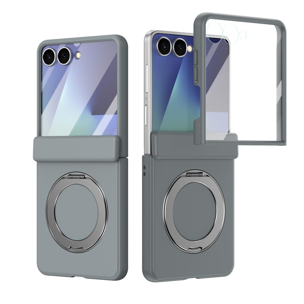 Applicable To Samsung ZFold7 Folding Metal Mobile Phone Case ZFlip7/6 Magnetic Suction 360 Bracket, Case Film All-inclusive