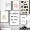 1PC Inspirational Quotes Poster Self-adhesive Art Waterproof Paper Sticker Coffee House Bar Room Wall Decor
