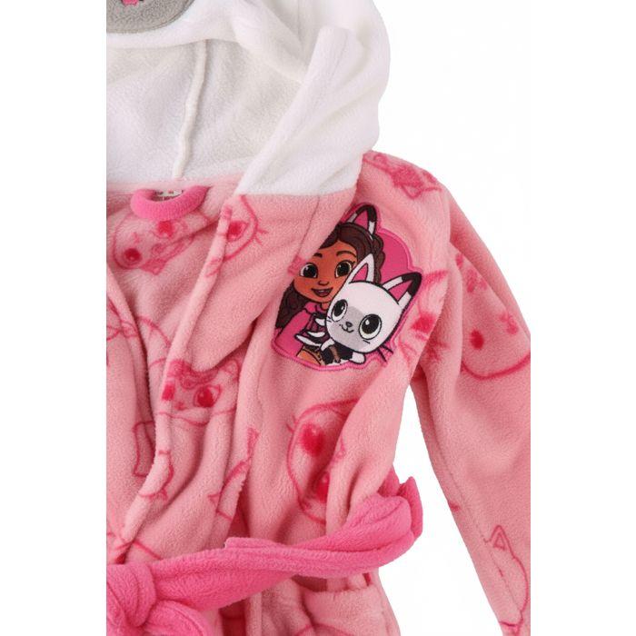 Children's Bathrobe - DISNEY - Hooded Robe - Gabby's Dollhouse - Pink - 3 Years