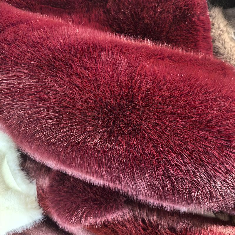 Imitation Fox Fur Jacket Women's Lapel Long-sleeved Fur Splicing Top