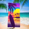 Vintage Sonnenuntergang Palmenbaum Druck Strandtuch Mikrofaser Sandfest Poolhandtuch Sommer Schwimmen Outdoor Picknick Meeresurlaub Zubehör
