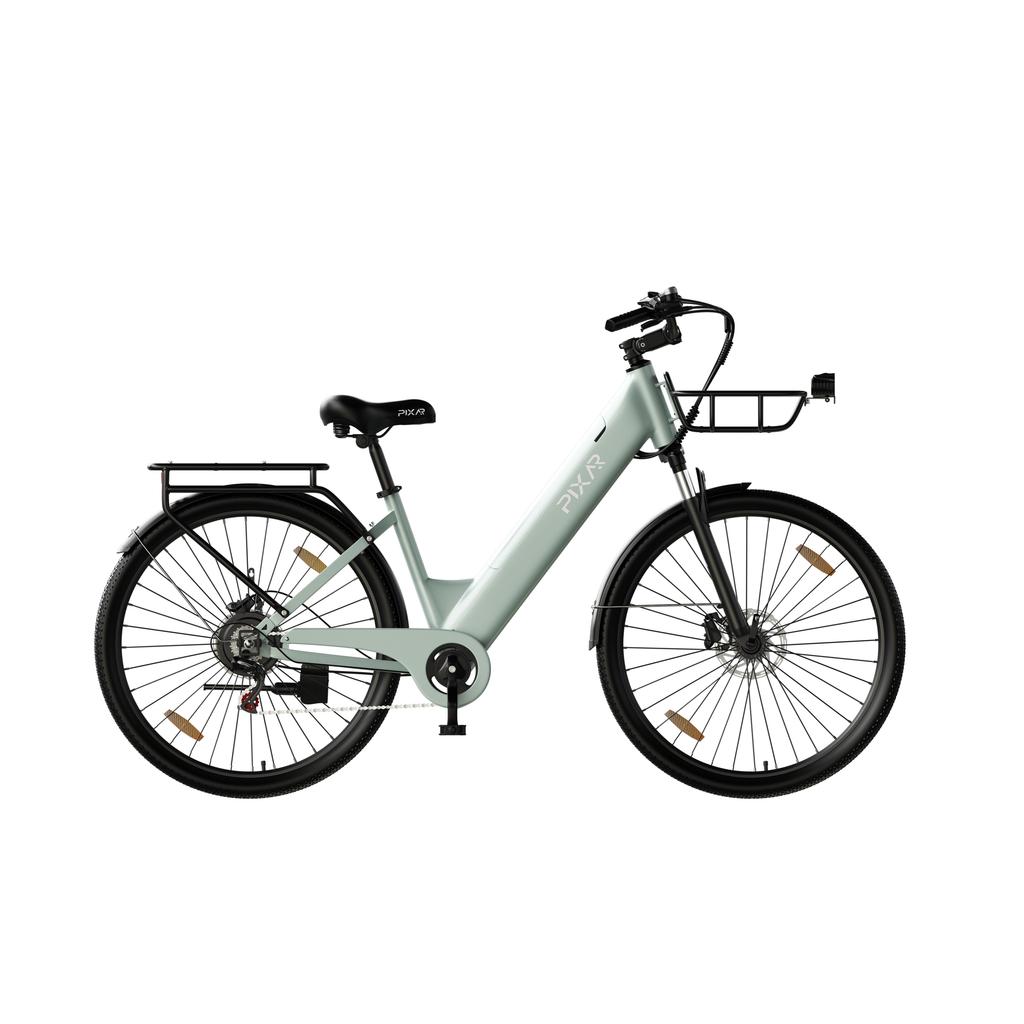 PIXAR C1 PRO Commuter Electric Bike, 36V 18Ah Battery, Shimano 7-Speed, Hydraulic Brakes