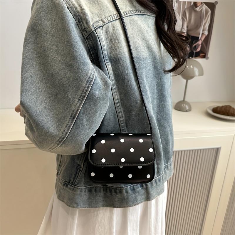Mini Handbag for Women, Featuring Polka Dot Pattern That Is Versatile And Stylish Handbag, Shoulder Bag, Polka Dot Design