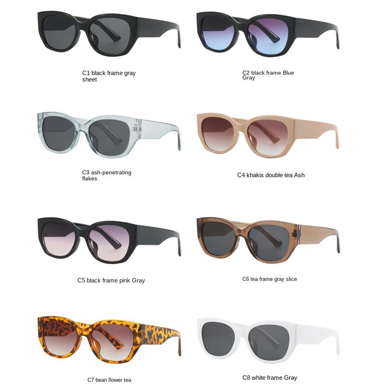 2PACK Fashion Rectangle Gradient Sunglasses Stylish Polygon Shades Big Frame UV400 Sun Glasses for Women
