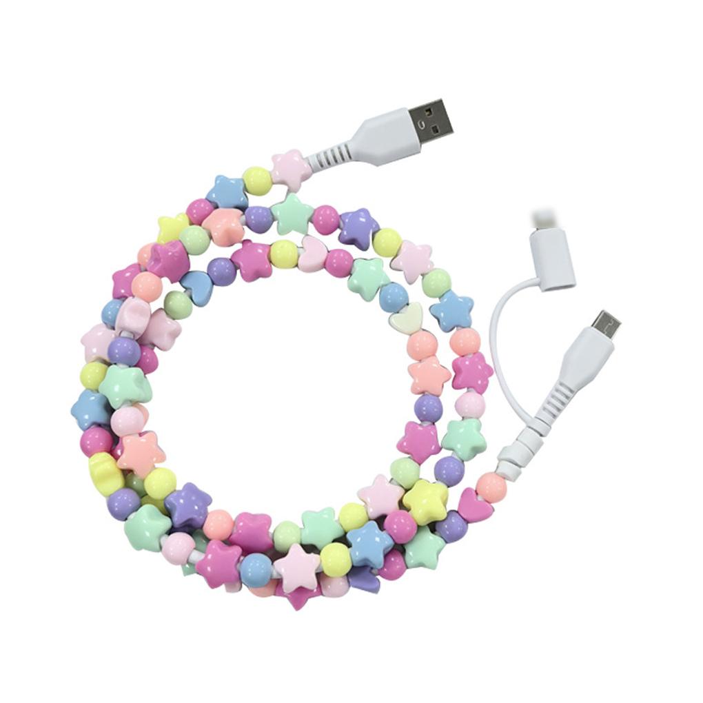 Charging Cable for IPhone Fast Beads Phone Cable Charging Cable For iPhone14/Pro Max Android Phone  Usb To Type C Type+1