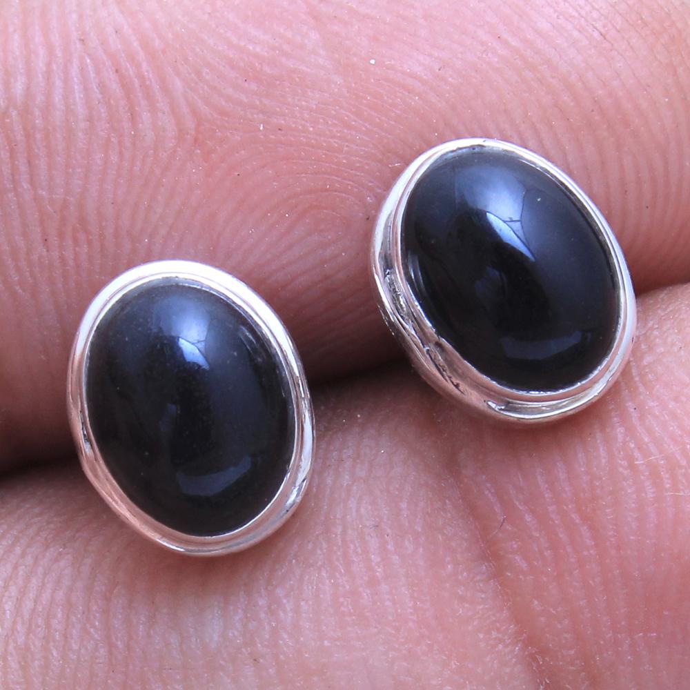 

Перидот Лунный камень Лабрадорит Гранат Драгоценный камень Серебряная серьга 925 стерлинговое серебро Ручная работа Серьга-пусета чёрный