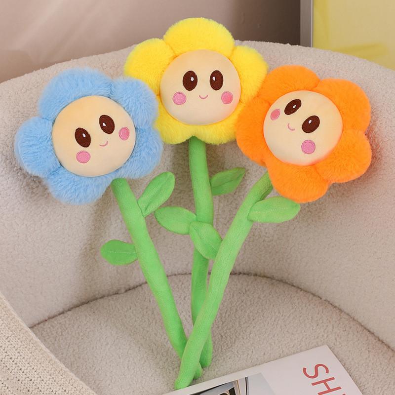 Simulation Sunflower Plush Toy Realistic Flower Stuffed Animal For Home Decor