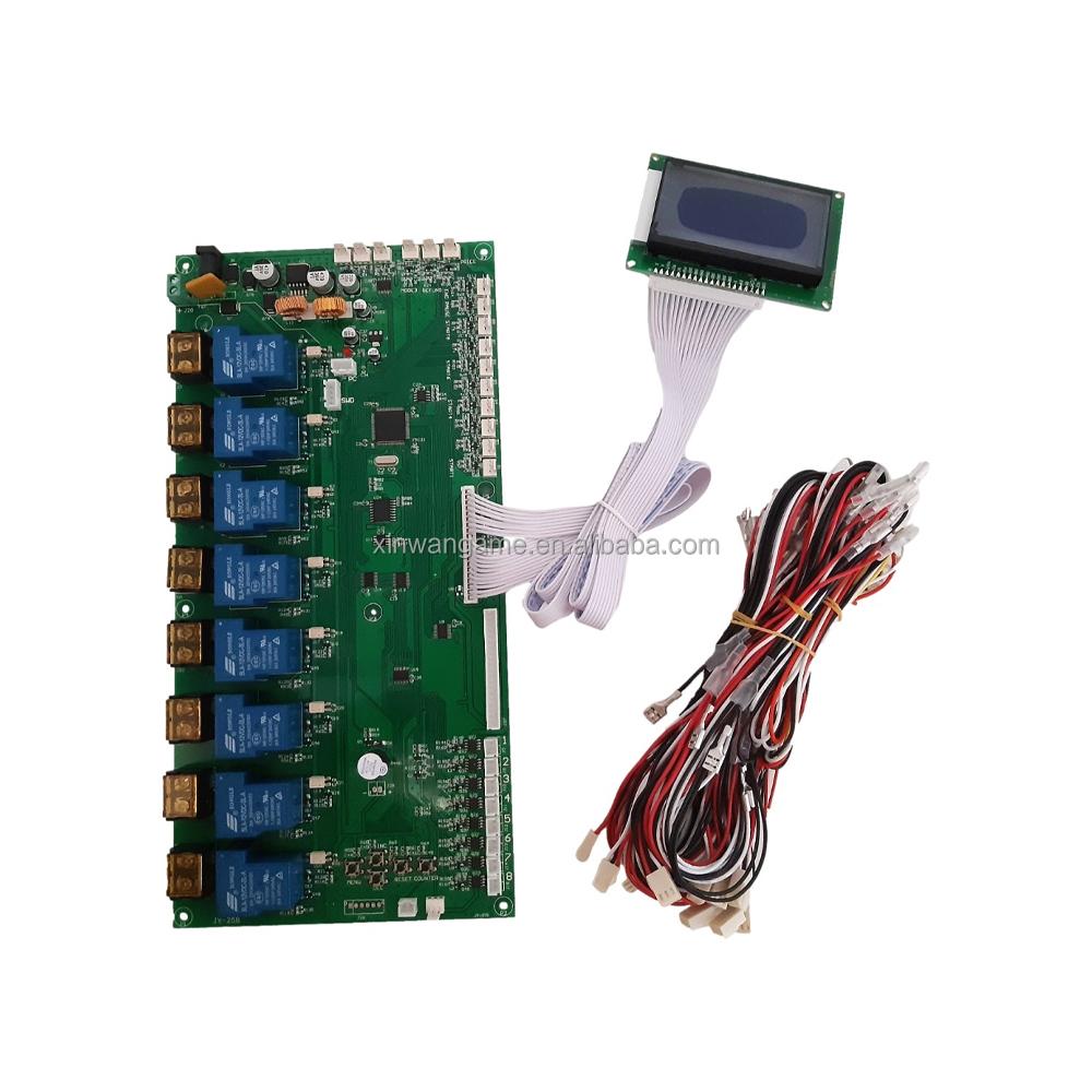 Xinwa JY-258 8-Channel Universal Plug Relay Timer Board Coin Acceptor Time Controller Customizable for Wash Machine Vending