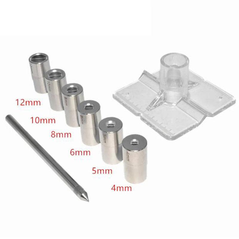 4-12mm Hole Jig Set Vertical Oblique Hole Locator Drill Guide Woodworking Tools