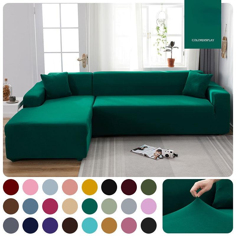 

Оксамитовий диванний чохол. Однотонні стрейч-чохли для диванів для вітальні. Чохол для дивана. Протектор для меблів. 190-230cm
