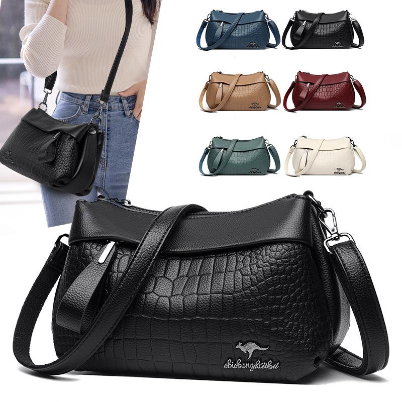 Women's Bag New Style Ladies Mom Bag Large Capacity Soft Leather Handbag Cross-border Wholesale Shoulder Bag