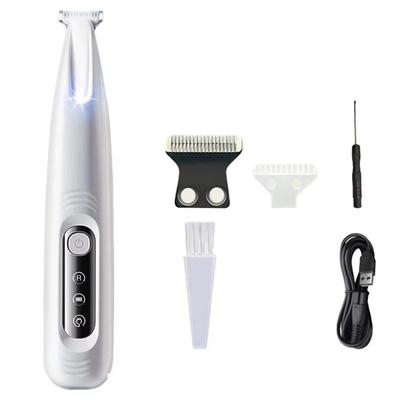 Cordless Pet Foot Trimmer USB Rechargeable Convenient Cat Paw Shaver LED with Brush Pet Electric Push Clippers Dog Accessories