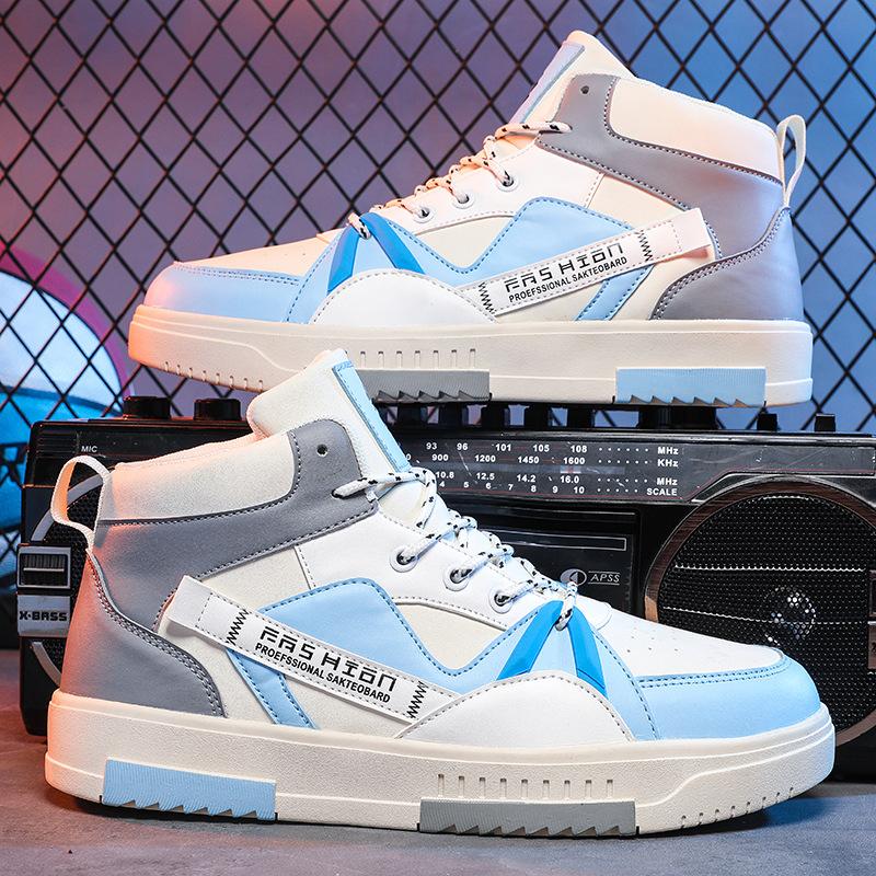 Men's Shoes Autumn and Winter New Trend High-top Sports Casual Versatile Board Shoes Niche Original Design Junior High School Trendy Shoes