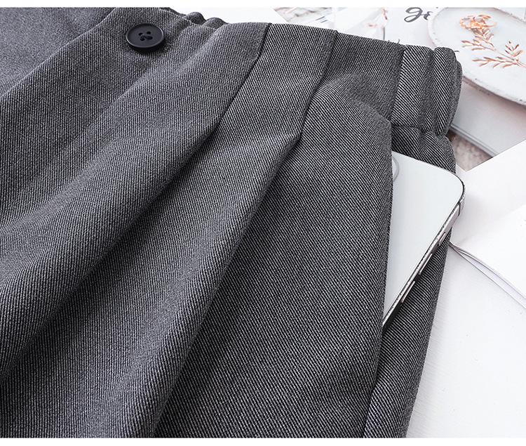 Stylish Women's High-Waisted Stretchy Straight-Leg Pants - Slimming, Loose Fit, Versatile Wide-Leg for Spring/Winter 2026.