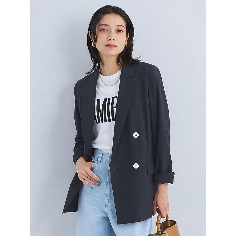 [United Arrows Green Label Relaxing] Soccer Like Double Jacket -Machine Washable Stretch- 35221621675 0330 OFF WHITE(03) S(36)