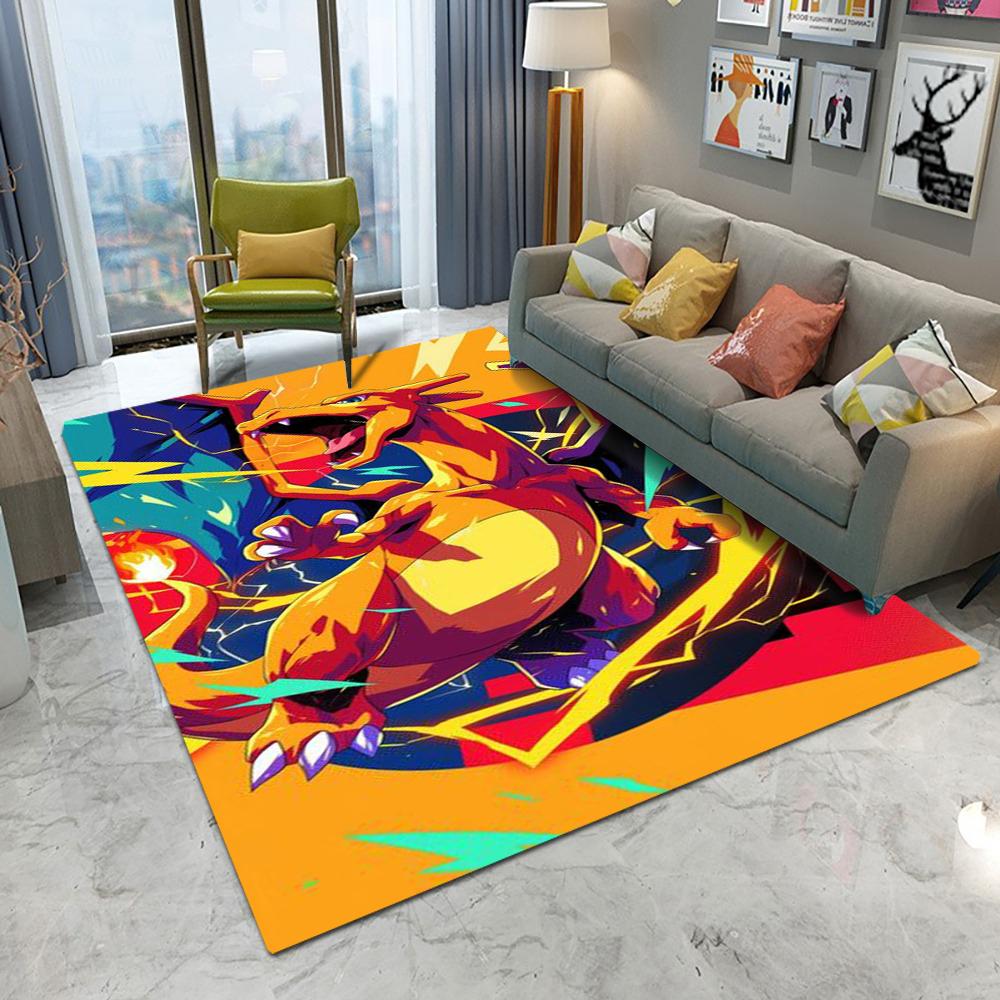  Pokemon Fire-breathing Dragon Carpet Cartoon Living Room Bedroom Kitchen Table Balcony Rug Non-slip Mat Cool Home Decor